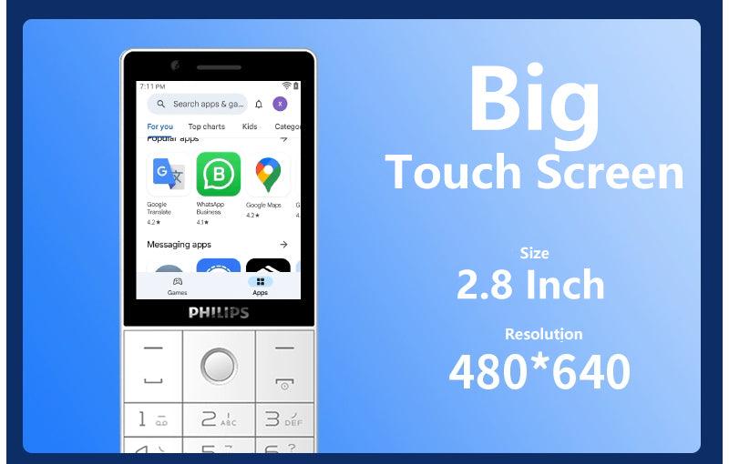 Philips E6810 smart button mobile phone Bluetooth wifi 4G mobile phone(Personal second-hand) - Qin Smart Phone