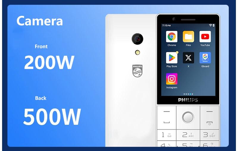Philips E6810 smart button mobile phone Bluetooth wifi 4G mobile phone(Personal second-hand) - Qin Smart Phone