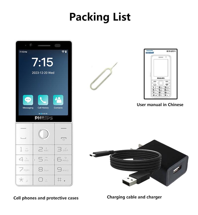 Philips E6810 smart button mobile phone Bluetooth wifi 4G mobile phone(Personal second-hand) - Qin Smart Phone