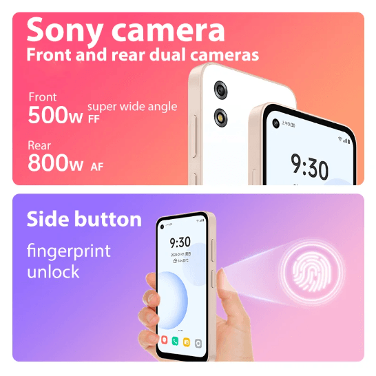 Qin 3 Ultra Global Version MTK G99 5.02 Inch 8GB 256GB Wifi Bluetooth 5.2 Fingerprint Unlock Touch screen 720*1520 Android Phone - Qin Smart Phone