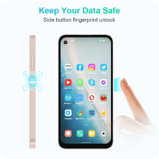 Qin 3 Ultra Global Version MTK G99 5.02 Inch 8GB 256GB Wifi Bluetooth 5.2 Fingerprint Unlock Touch screen 720*1520 Android Phone - Qin Smart Phone