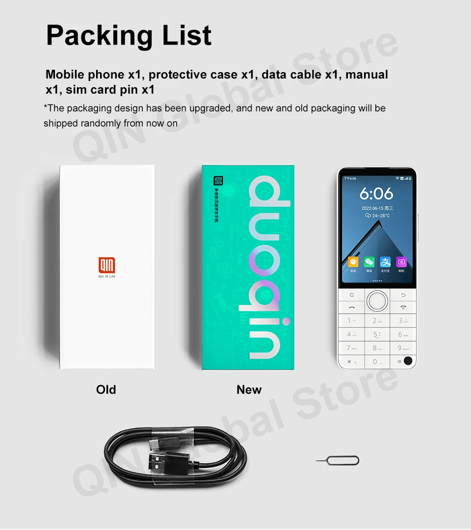Qin F22 Pro Duoqin MTK Helio G85 Wifi 3.54 Inch 4GB 64GB Octa Core Bluetooth 5.0 Touch screen Global Version Play Store Phone - Qin Smart Phone